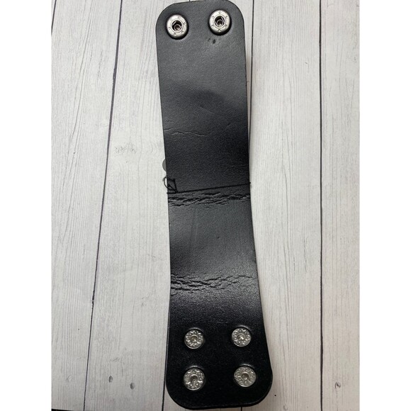 Paparazzi Wide Red Gold Snake Print Leather Snap Bracelet 9 in - Picture 3 of 6